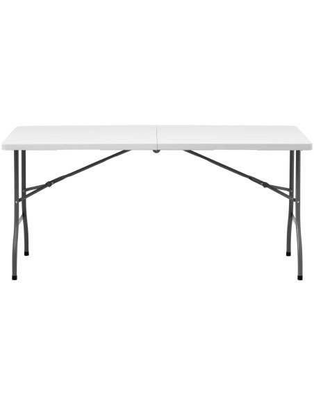 Baltas sulankstomas sodo maitinimo stalas iki 150 kg 152 x 70 x 74 cm Baltas sulankstomas sodo maitinimo stalas iki 150 kg 152 x 70 x 74 cm