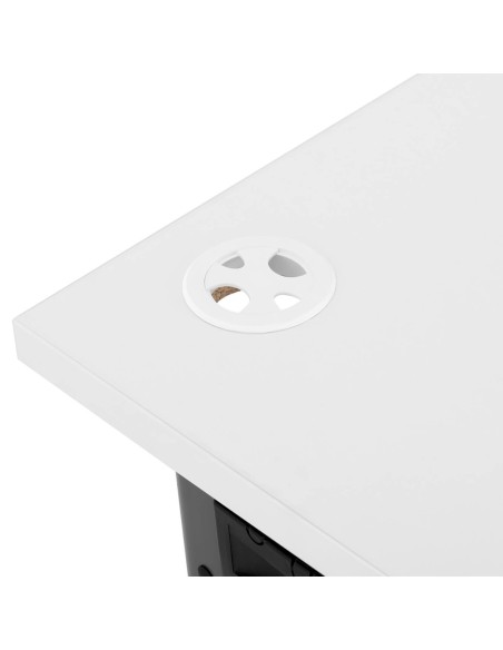 Kompiuterio stalas ant metalinio rėmo 140 x 73,5 balta ir pilka Kompiuterio stalas ant metalinio rėmo 140 x 73,5 balta ir pilka