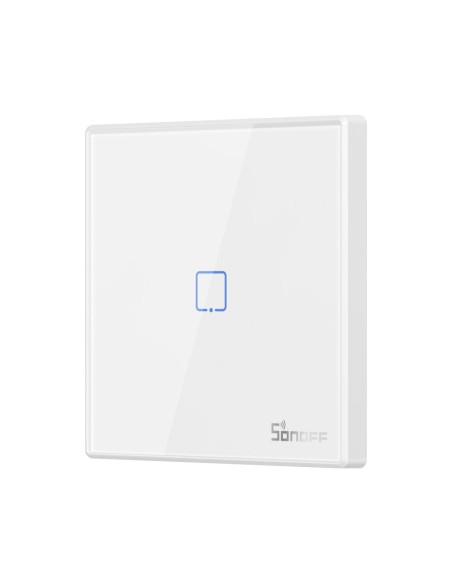 Vieno kanalo jutiklinis šviesos jungiklis WiFi mygtuko jungiklis nuotolinio valdymo pultas 433MHz baltas T2EU1C-RF Vieno kanalo jutiklinis šviesos jungiklis WiFi mygtuko jungiklis nuotolinio valdymo pultas 433MHz baltas T2EU1C-RF