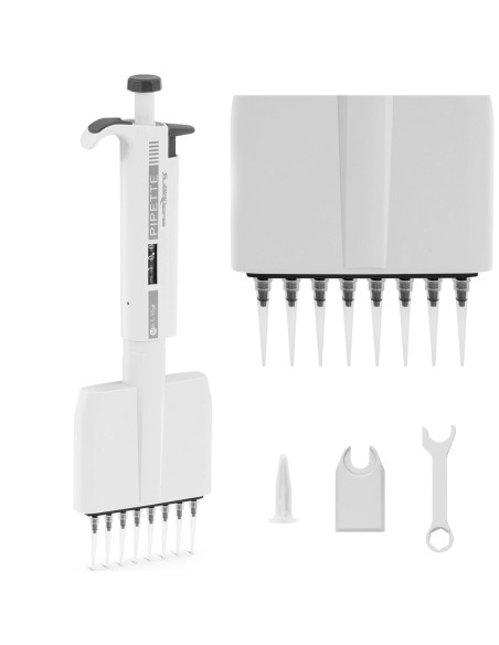8 kanalų rankinė laboratorinė pipetė 0,0005-0,01 ml 8 kanalų rankinė laboratorinė pipetė 0,0005-0,01 ml
