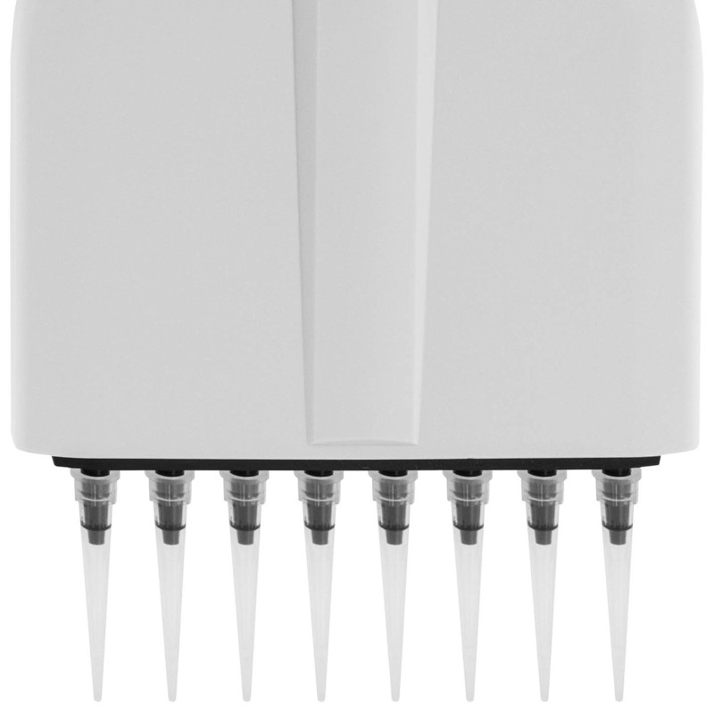 8 kanalų rankinė laboratorinė pipetė 0,0005-0,01 ml