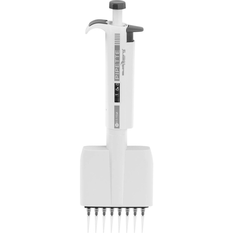 8 kanalų rankinė laboratorinė pipetė 0,0005-0,01 ml