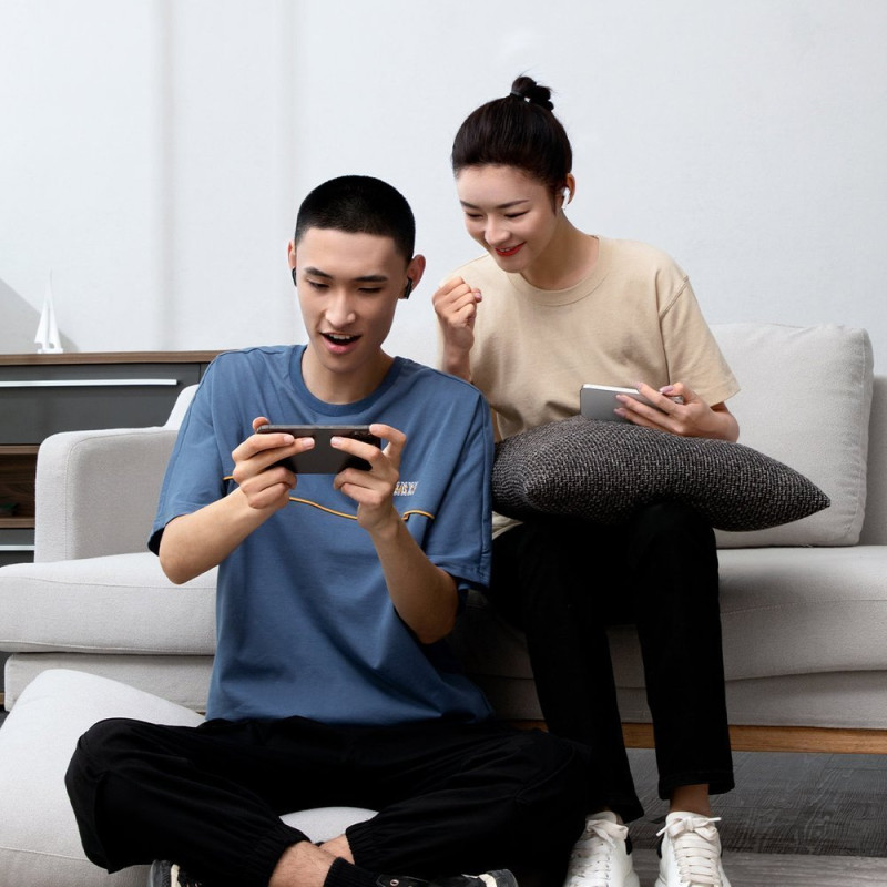 Belaidės Bluetooth 5.0 TWS į ausis įdedamos ausinės, atsparios vandeniui IPX5 E8 juodos spalvos