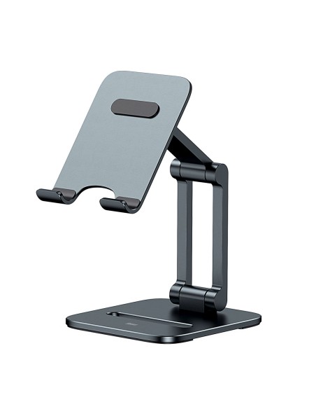 Metalinis stovas išmaniajam telefonui Desktop Biaxial Sulankstomas iki 7 colių pilkos spalvos Metalinis stovas išmaniajam telefonui Desktop Biaxial Sulankstomas iki 7 colių pilkos spalvos