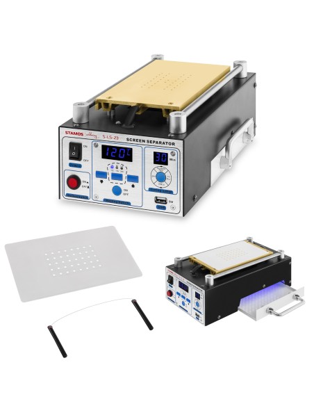 Šildytuvo aptarnavimo separatorius, skirtas remontuoti iki 8 colių LCD ekranus Stamos Soldering S-LS-23 Šildytuvo aptarnavimo separatorius, skirtas remontuoti iki 8 colių LCD ekranus Stamos Soldering S-LS-23