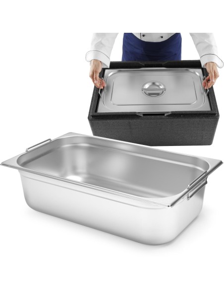 Maitinimo konteineris GN 1/1 su ištraukiamomis rankenomis 530x325x200mm 28L Hendi 817155
