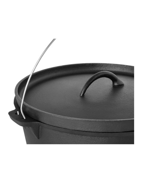 Katilinis ketaus medžioklės puodas laužo griliui sk. 37cm 10,75L + PĖDOS Katilinis ketaus medžioklės puodas laužo griliui sk. 37cm 10,75L + PĖDOS