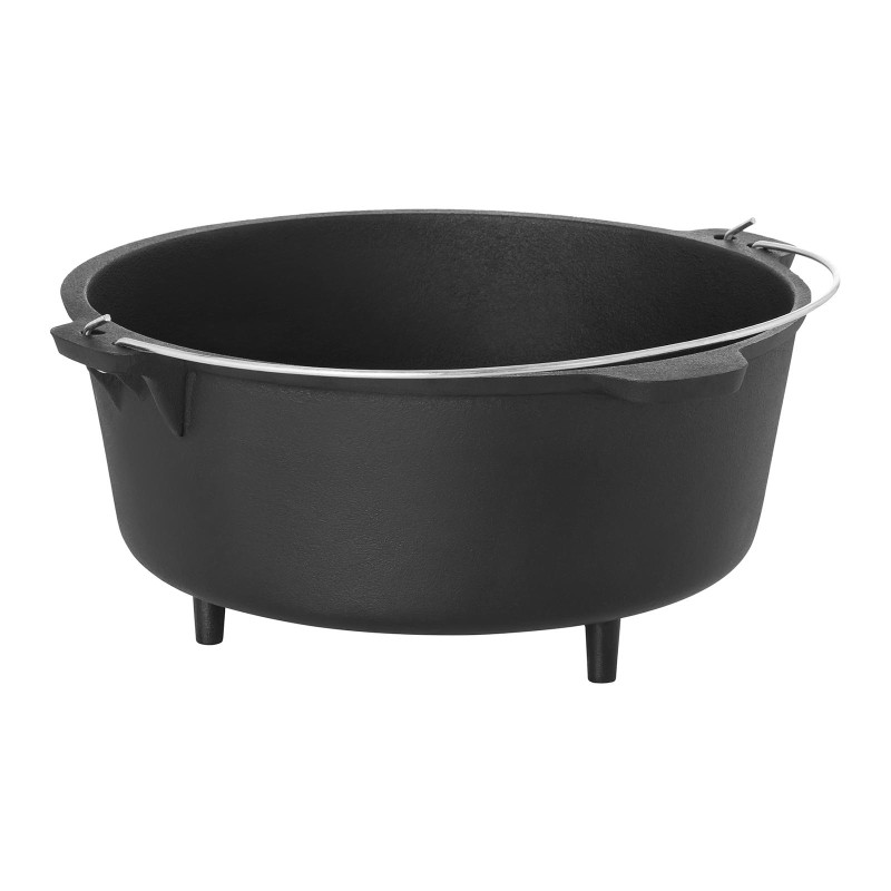 Katilinis ketaus medžioklės puodas laužo griliui sk. 37cm 10,75L + PĖDOS