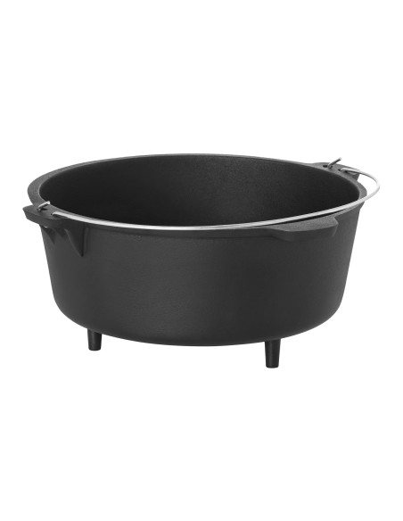 Katilinis ketaus medžioklės puodas laužo griliui sk. 37cm 10,75L + PĖDOS Katilinis ketaus medžioklės puodas laužo griliui sk. 37cm 10,75L + PĖDOS