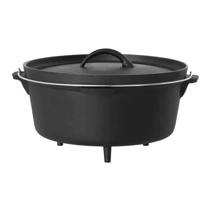 Katilinis ketaus medžioklės puodas laužo griliui sk. 37cm 10,75L + PĖDOS