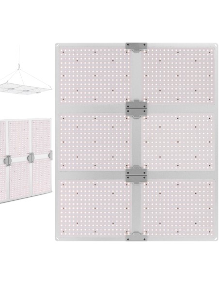 Augalų augimo lempa viso spektro 72 x 60 cm 1404 LED 600 W sidabrinė Augalų augimo lempa viso spektro 72 x 60 cm 1404 LED 600 W sidabrinė