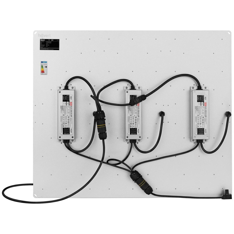 Augalų augimo lempa viso spektro 72 x 60 cm 1404 LED 600 W sidabrinė