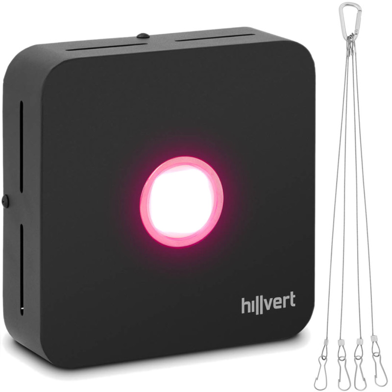 Augalų augimo lempa viso spektro 20 x 20 cm 1 LED 50 W juoda