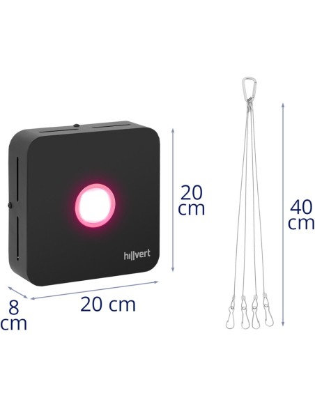 Augalų augimo lempa viso spektro 20 x 20 cm 1 LED 50 W juoda Augalų augimo lempa viso spektro 20 x 20 cm 1 LED 50 W juoda