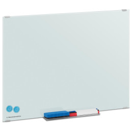 Sausai šluostyti balto stiklo magnetinės lentos RINKINYS 60x45 cm
