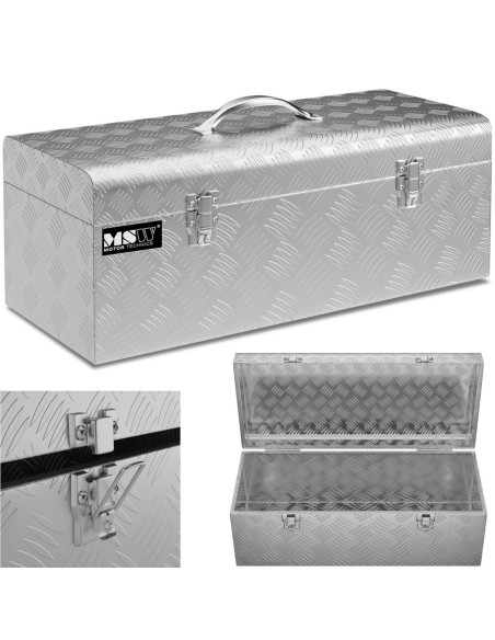 Dirbtuvių įrankių dėžė aliuminio bagažinė 31 l 58 x 25,5 x 25,5 cm Dirbtuvių įrankių dėžė aliuminio bagažinė 31 l 58 x 25,5 x 25,5 cm