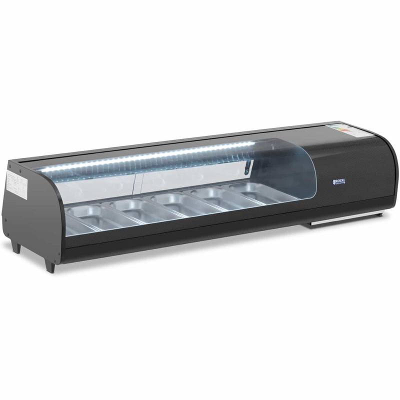 Šaldoma suši vitrina su LED apšvietimu 6 x GN 1/3