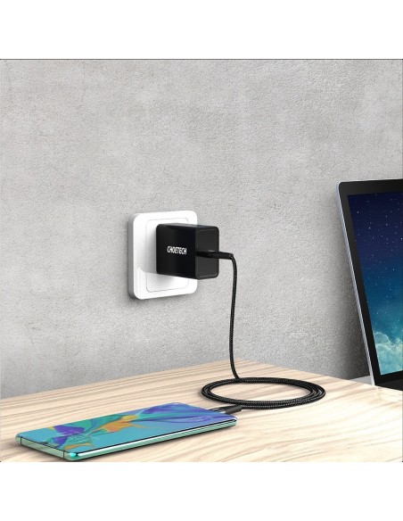 Kabelis USB Type C - USB Type C Maitinimo tiekimas 60W 2m juodas Kabelis USB Type C - USB Type C Maitinimo tiekimas 60W 2m juodas