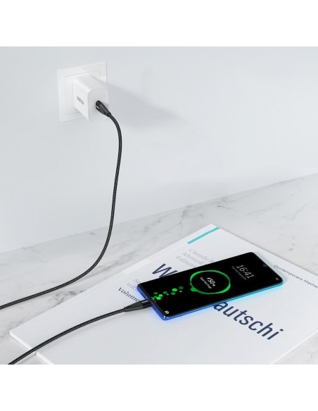 Kabelis USB Type C - USB Type C Maitinimo tiekimas 60W 2m juodas Kabelis USB Type C - USB Type C Maitinimo tiekimas 60W 2m juodas