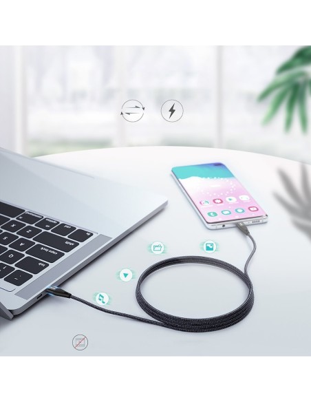 Kabelis USB Type C - USB Type C Maitinimo tiekimas 60W 2m juodas Kabelis USB Type C - USB Type C Maitinimo tiekimas 60W 2m juodas