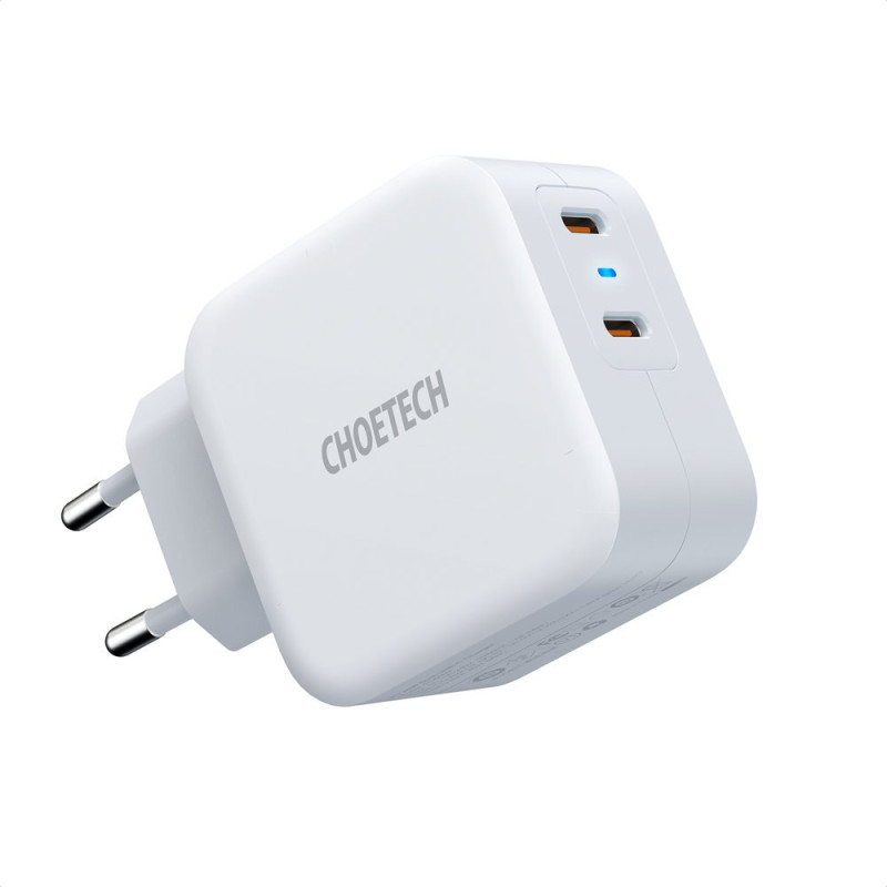 Greitas įkroviklis 2x USB Type C Maitinimo tiekimas 40W 3A baltas