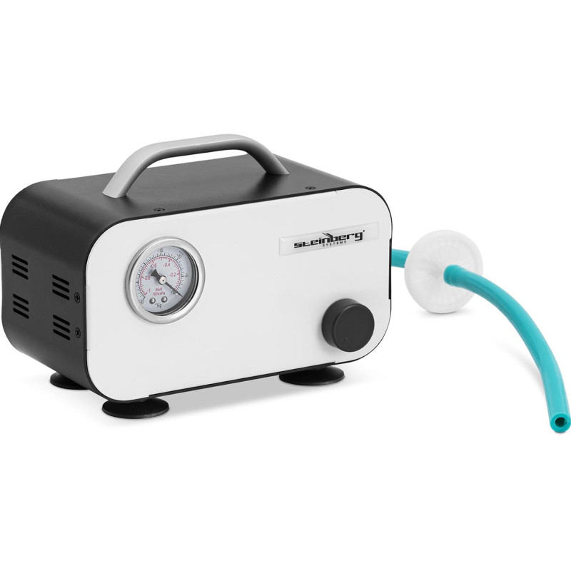 Laboratorinis vakuuminis siurblys su manometru be alyvos 15 l/min 30 W