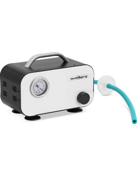 Laboratorinis vakuuminis siurblys su manometru be alyvos 15 l/min 30 W Laboratorinis vakuuminis siurblys su manometru be alyvos 15 l/min 30 W