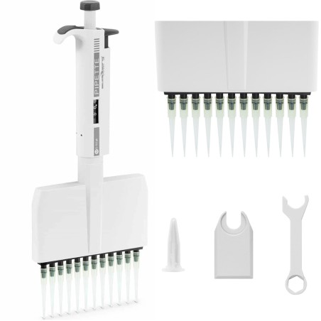 Laboratorinė pipetė 12 kanalų rankinė 0,005-0,05 ml Laboratorinė pipetė 12 kanalų rankinė 0,005-0,05 ml