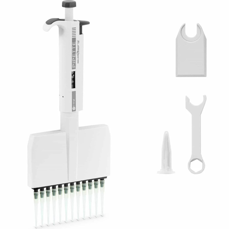Laboratorinė pipetė 12 kanalų rankinė 0,005-0,05 ml