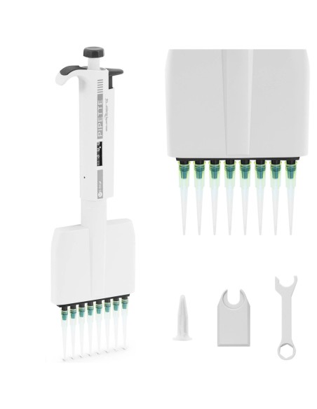 8 kanalų rankinė laboratorinė pipetė 0,005-0,05 ml 8 kanalų rankinė laboratorinė pipetė 0,005-0,05 ml