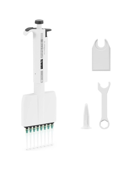 8 kanalų rankinė laboratorinė pipetė 0,005-0,05 ml 8 kanalų rankinė laboratorinė pipetė 0,005-0,05 ml