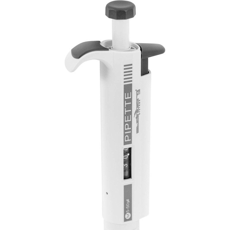 8 kanalų rankinė laboratorinė pipetė 0,005-0,05 ml