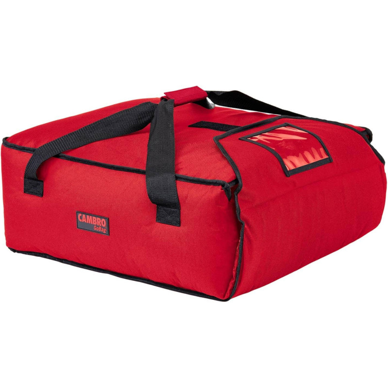 Termo pristatymo krepšys 3-4 dėžėms picos gabenimui 44,5 x 51 x 19 cm - raudonas