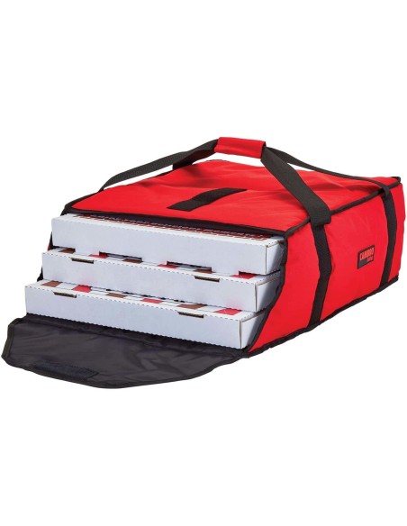 Termo pristatymo krepšys 3-4 dėžėms picos gabenimui 44,5 x 51 x 19 cm - raudonas