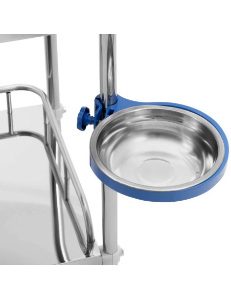 Kosmetinio gydymo laboratorinis vežimėlis iš plieno 2 lentynos 1 stalčius 71 x 63 x 85,5 cm 20 kg Kosmetinio gydymo laboratorinis vežimėlis iš plieno 2 lentynos 1 stalčius 71 x 63 x 85,5 cm 20 kg