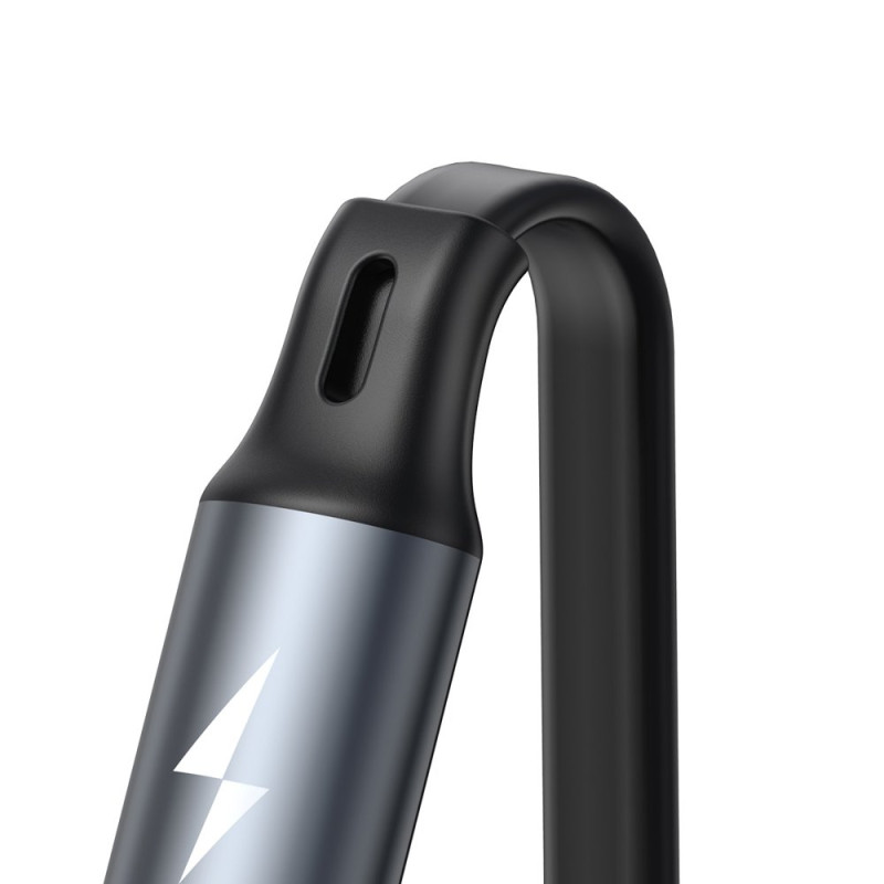 Išplečiamas laidas 3in1 USB microUSB iPhone Lightning USB-C 3.5A 35cm 120cm pilka