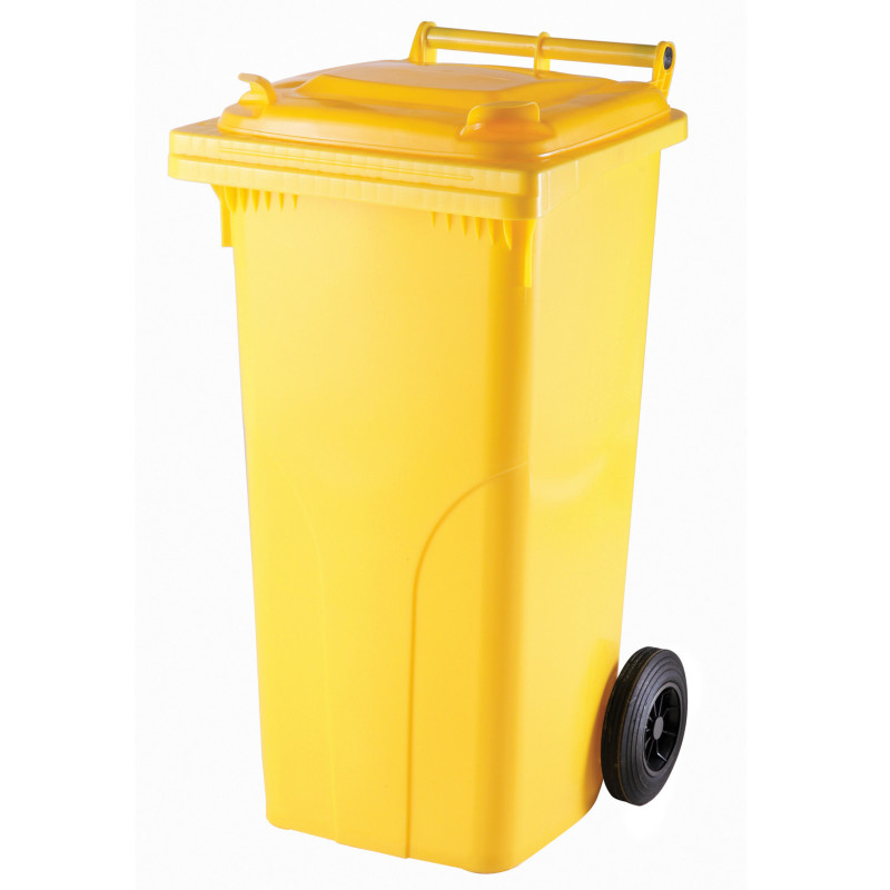 Atliekų ir šiukšlių konteineris SERTIFIKATAI Europlast Austria - geltona 120L
