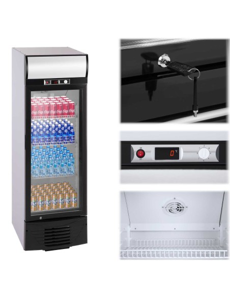 Šaldytuvas šaldytuvas šaldytuvo spintelė gėrimų stiklui 2-8C 238L