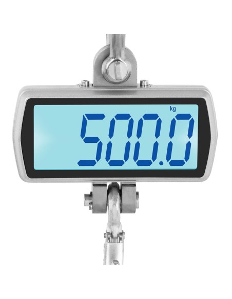 Sandėliavimo kablio svarstyklės su nuotolinio valdymo pulteliu didelis LCD ekranas 500 / 0,1 kg Sandėliavimo kablio svarstyklės su nuotolinio valdymo pulteliu didelis LCD ekranas 500 / 0,1 kg
