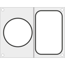 Formų matrica BOKAMA suvirinimo aparatams padėklui be padalijimo 137x96 mm + konteinerio sk. 115 mm – Hendi 805947