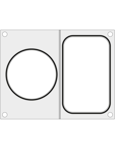 Formų matrica BOKAMA suvirinimo aparatams padėklui be padalijimo 137x96 mm + konteinerio sk. 115 mm – Hendi 805947