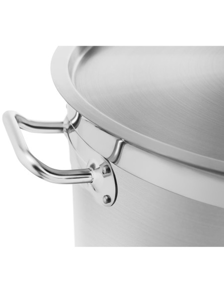 Plieninis puodas su matavimo dangteliu elektrinei dujinei indukcinei viryklei 50 l