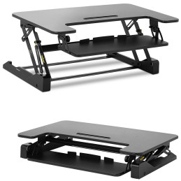 Darbo vietos stovas nešiojamojo kompiuterio monitoriui, reguliuojamas 8 aukščiais 165-415 mm iki 15 kg