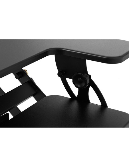 Darbo vietos stovas nešiojamojo kompiuterio monitoriui, reguliuojamas 8 aukščiais 165-415 mm iki 15 kg Darbo vietos stovas nešiojamojo kompiuterio monitoriui, reguliuojamas 8 aukščiais 165-415 mm iki 15 kg