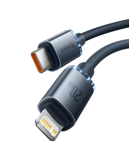 Kabelio laidas greitam įkrovimui ir duomenų perdavimui USB-C iPhone Lightning 20W 2m juodas Kabelio laidas greitam įkrovimui ir duomenų perdavimui USB-C iPhone Lightning 20W 2m juodas