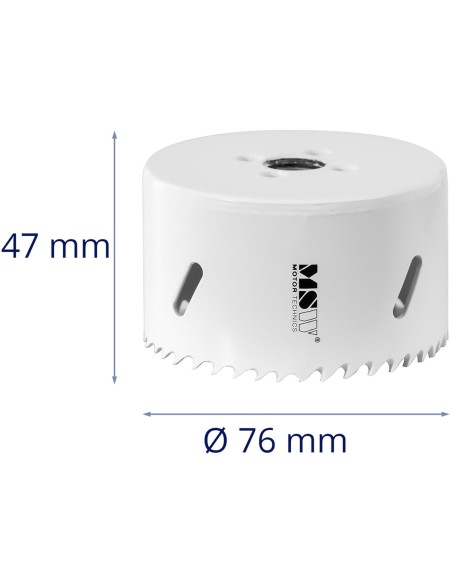 Dviejų metalų skylių pjūklo grąžtas metaliniam medienos plastikui sk. 76 mm Dviejų metalų skylių pjūklo grąžtas metaliniam medienos plastikui sk. 76 mm