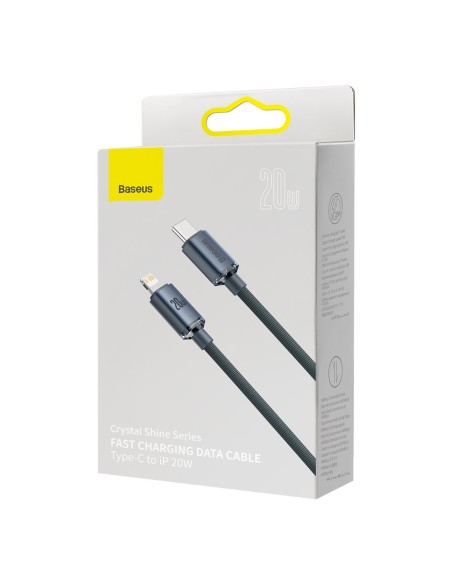 Kabelio laidas greitam įkrovimui ir duomenų perdavimui USB-C iPhone Lightning 20W 2m juodas Kabelio laidas greitam įkrovimui ir duomenų perdavimui USB-C iPhone Lightning 20W 2m juodas