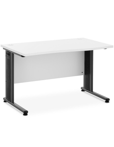 Kompiuterio stalas ant metalinio rėmo 120 x 73 cm balta ir pilka Kompiuterio stalas ant metalinio rėmo 120 x 73 cm balta ir pilka