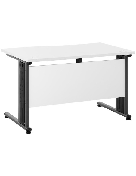 Kompiuterio stalas ant metalinio rėmo 120 x 73 cm balta ir pilka Kompiuterio stalas ant metalinio rėmo 120 x 73 cm balta ir pilka