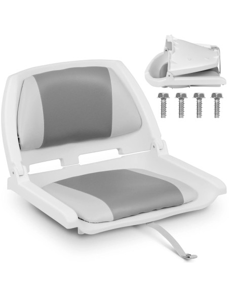 Sulankstomas fotelis motorlaivui 45 x 51 x 38 cm baltai pilka